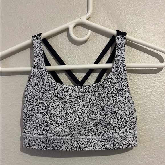 Lululemon Energy Bra Floral Black and White - Picture 1 of 5